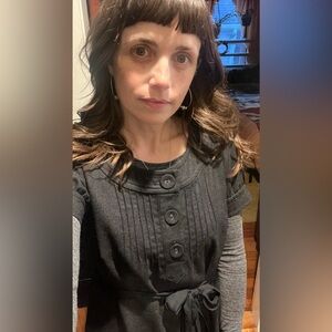 Gap Wool Shift Sheath Dress Size 6 Charcoal Grey Lined Preppy Classic